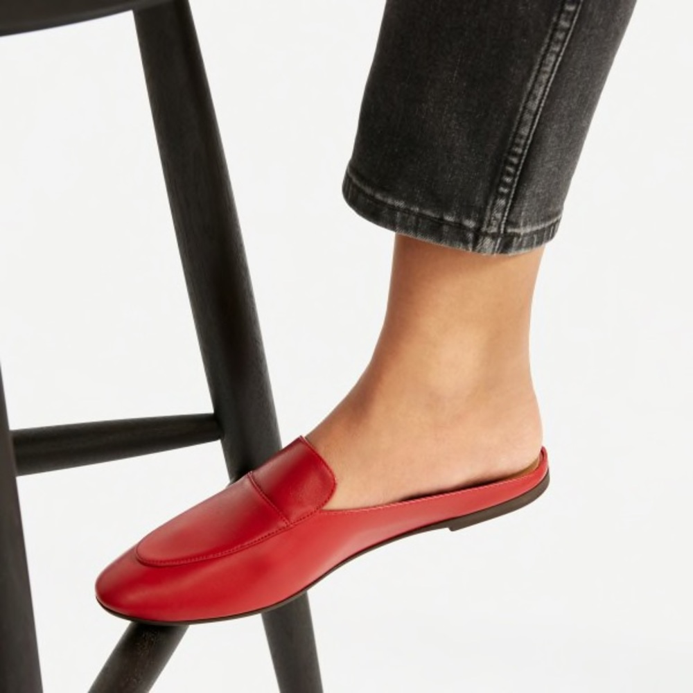 Everlane The Day Loafer Mule In Red Size 7.5 - Picture 13 of 13